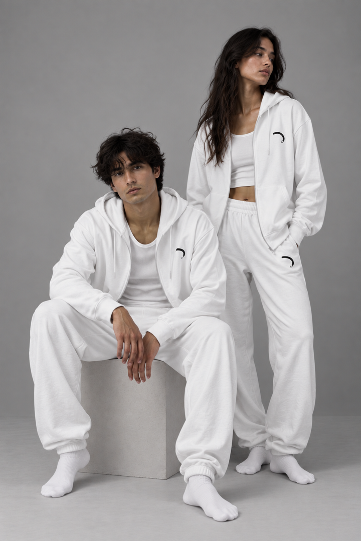 Matter Zip Hoodie - White