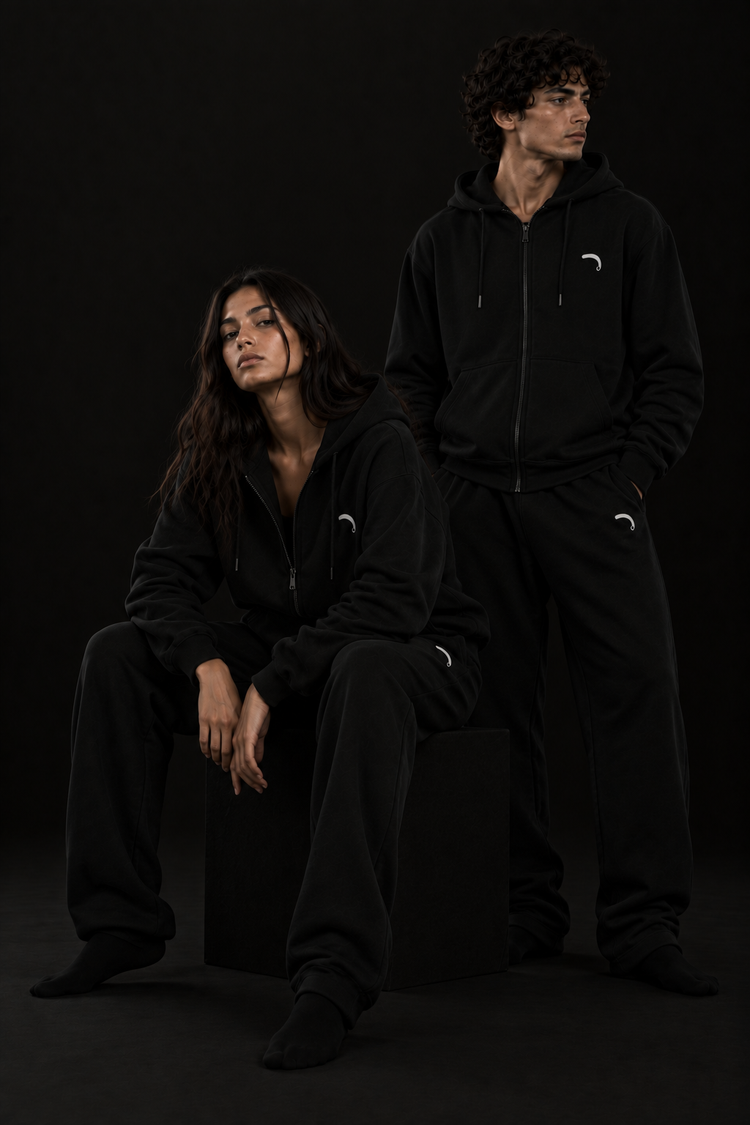 Matter Zip Hoodie - Black